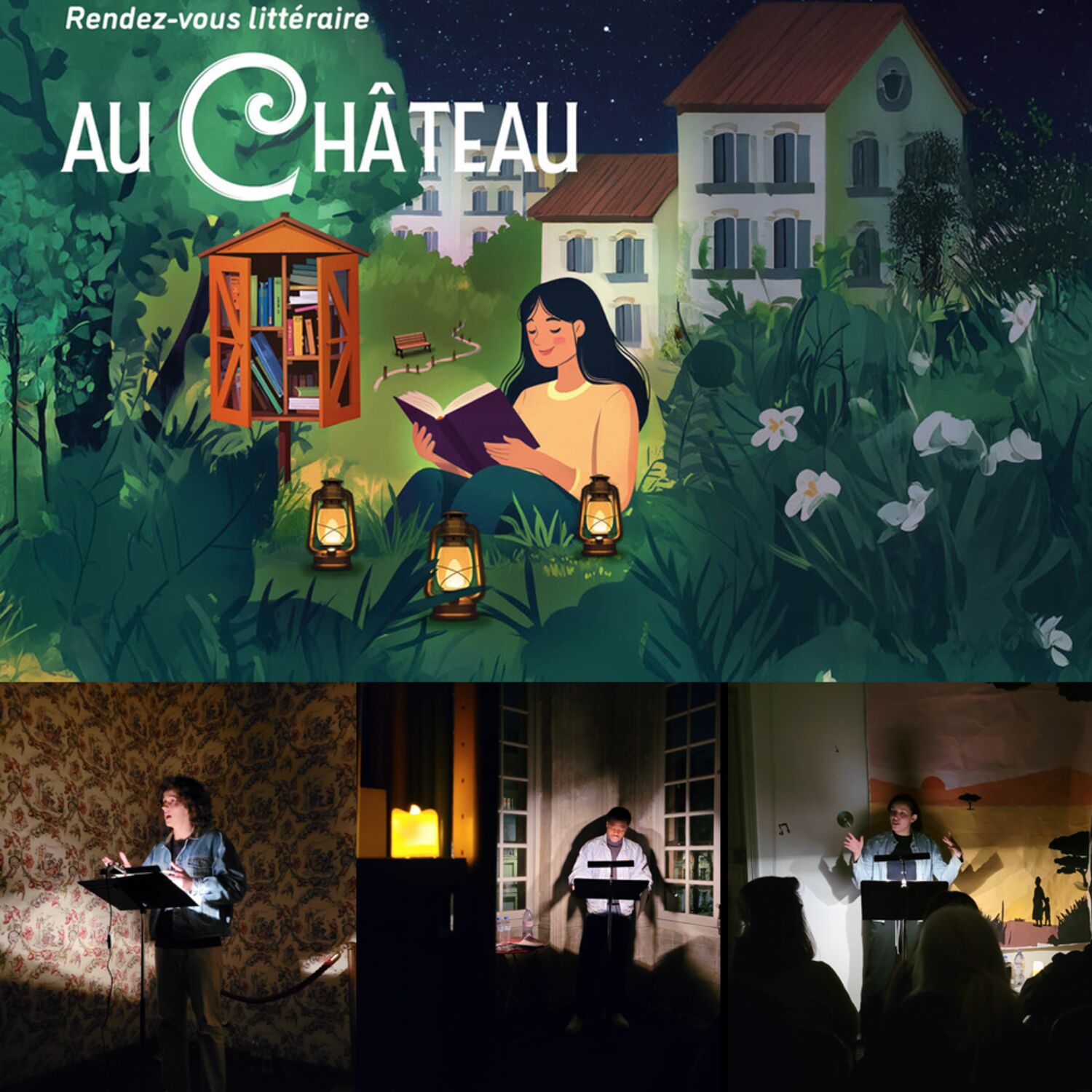 Lectures à la bougie au Château d'Asnières