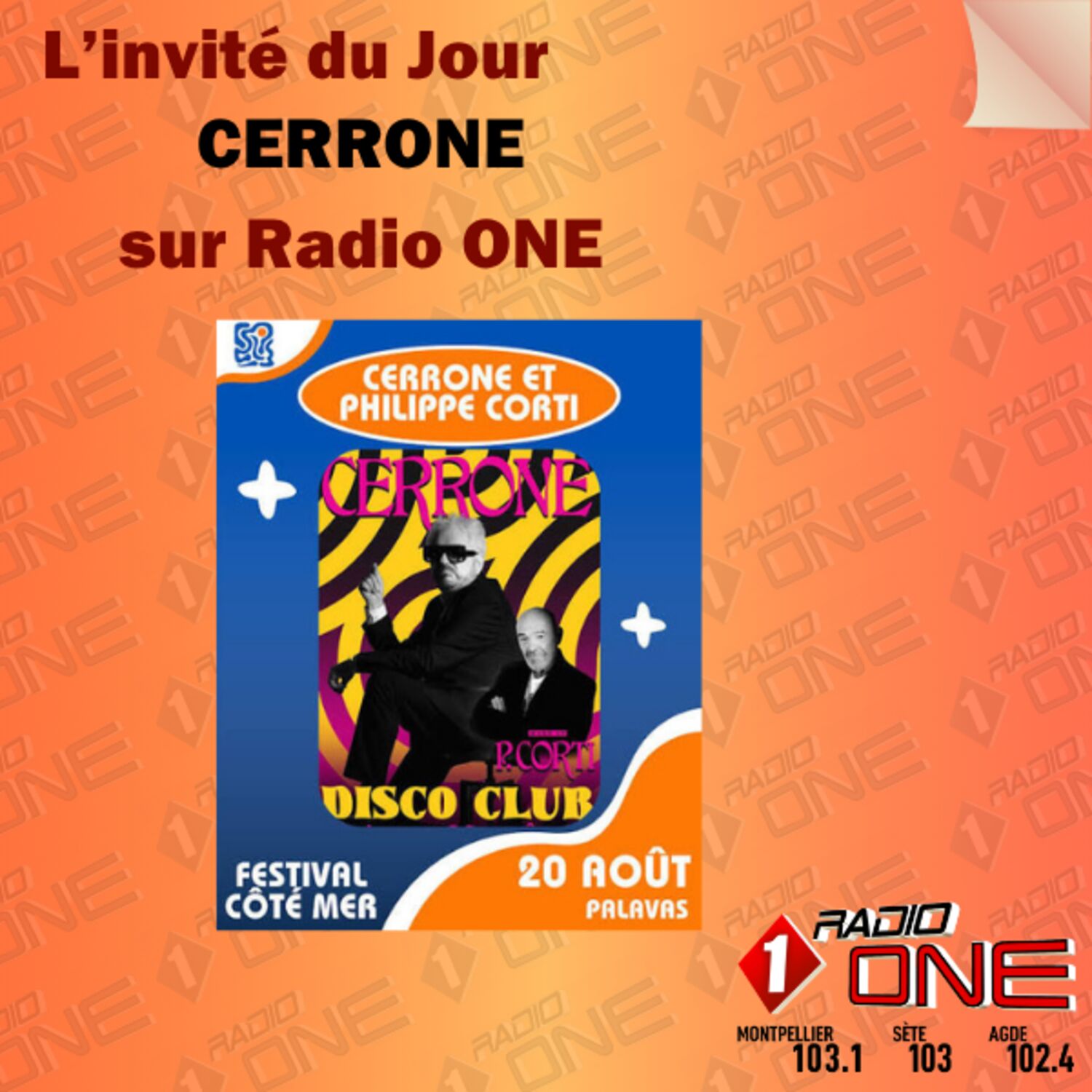Marc CERRONE Soirée Disco Club à Palavas