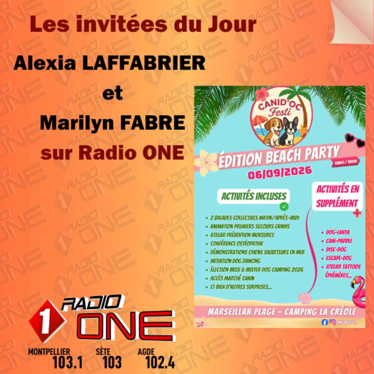 Alexia LAFFABRIER et Marilyn FABRE Une journée festive et canine!