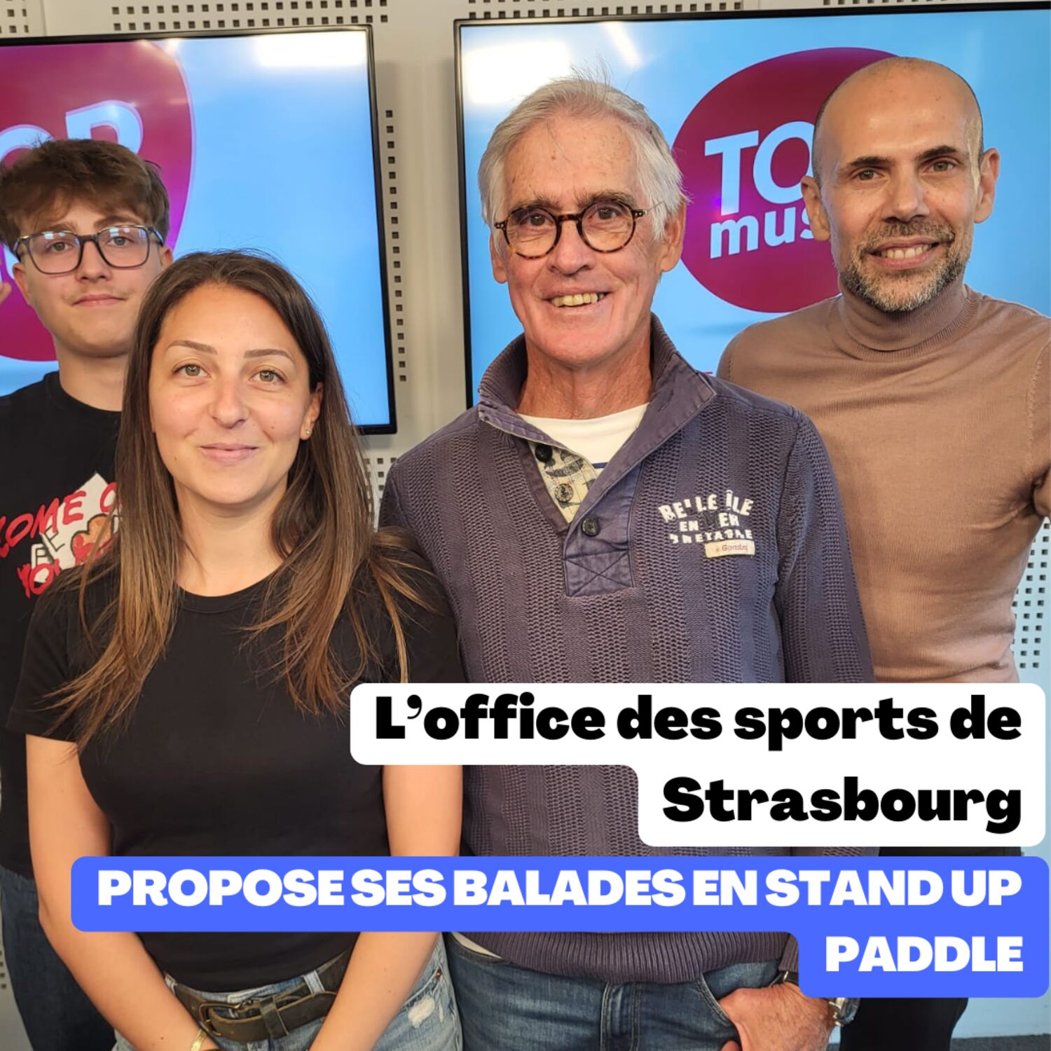 La team de l'office des sports de Strasbourg propose ses balades en stand up paddle