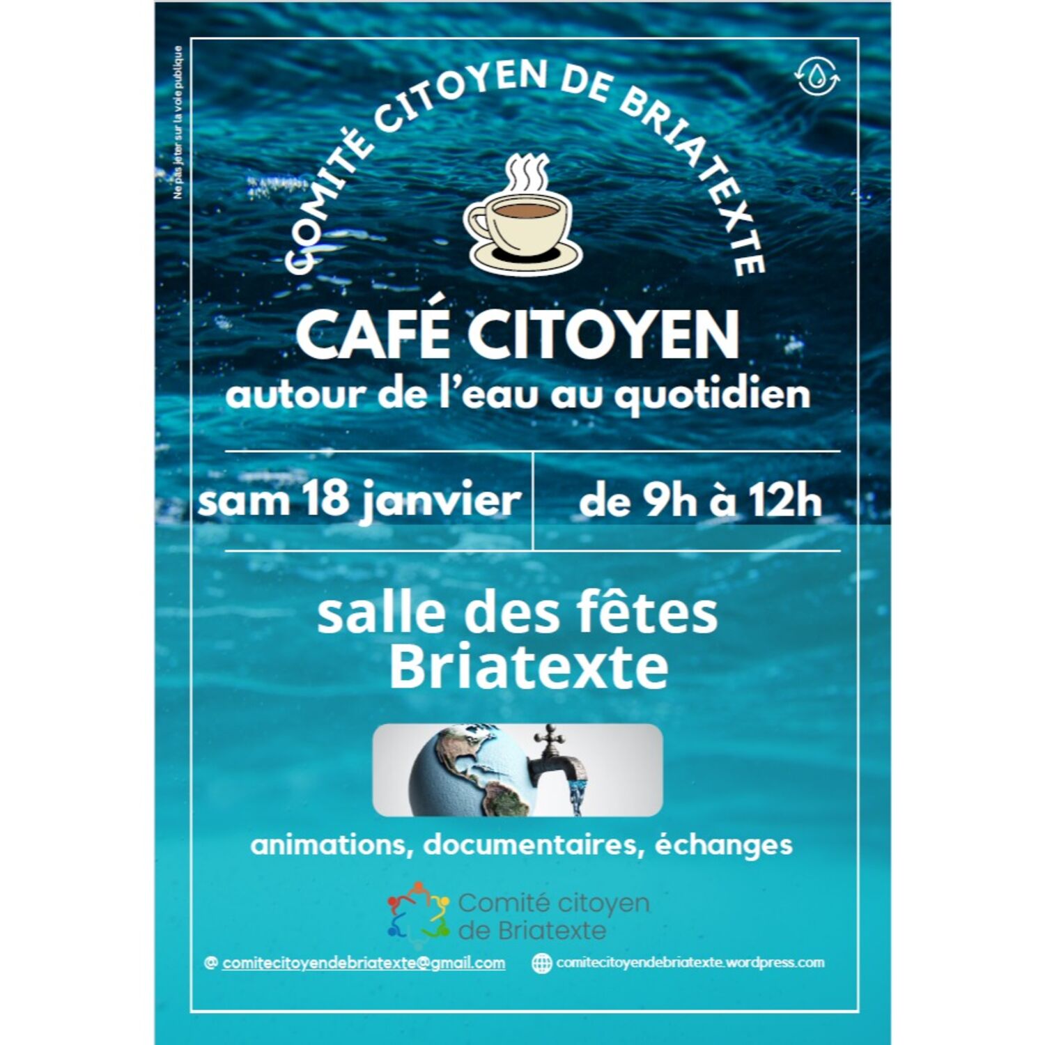 Podcast de l'émission 100% chez vous avec le Café Citoyen sur le thème de l'eau et de sa préservation episode artwork