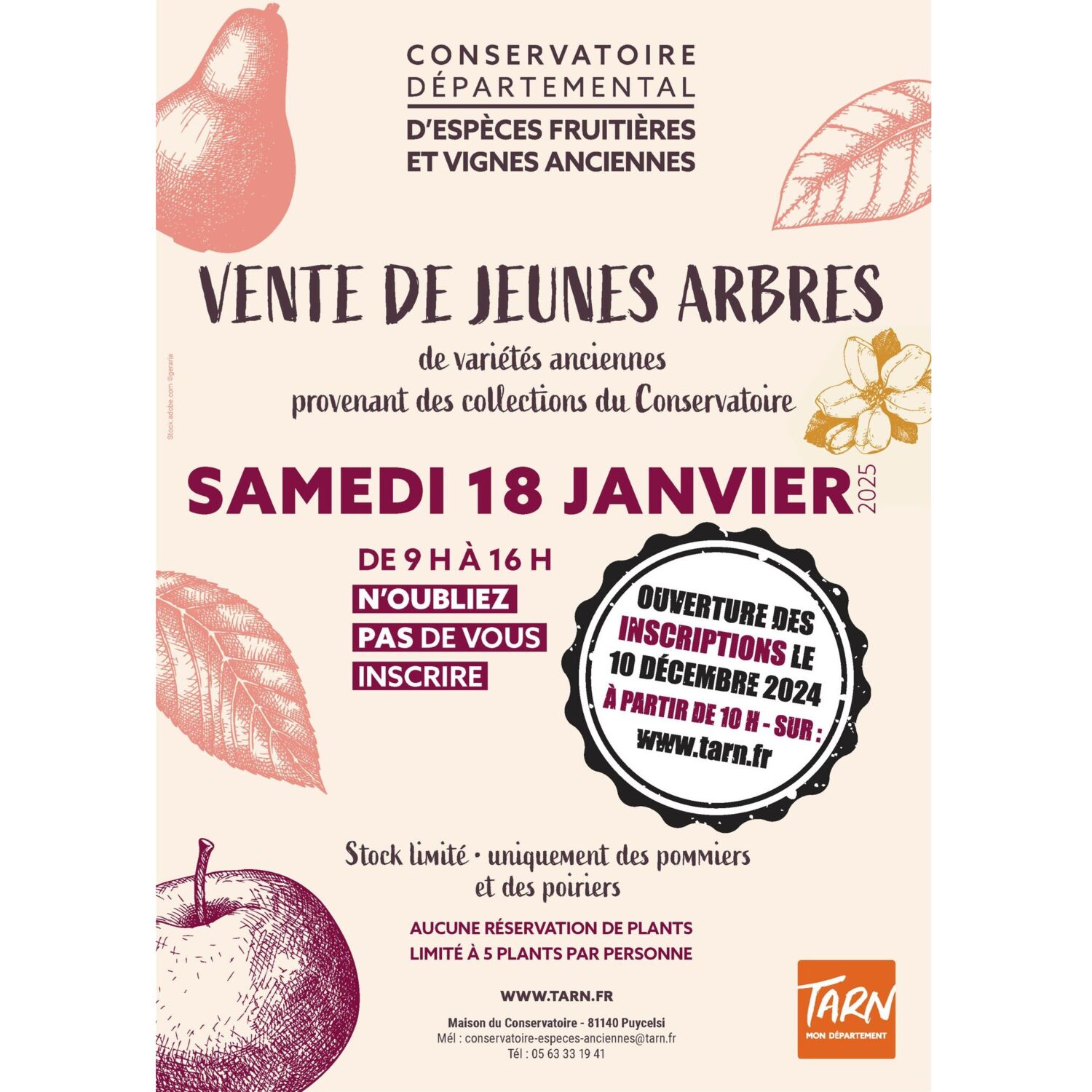 Podcast de l'émission 100% chez vous avec la Vente annuelle de jeunes plants fruitiers episode artwork