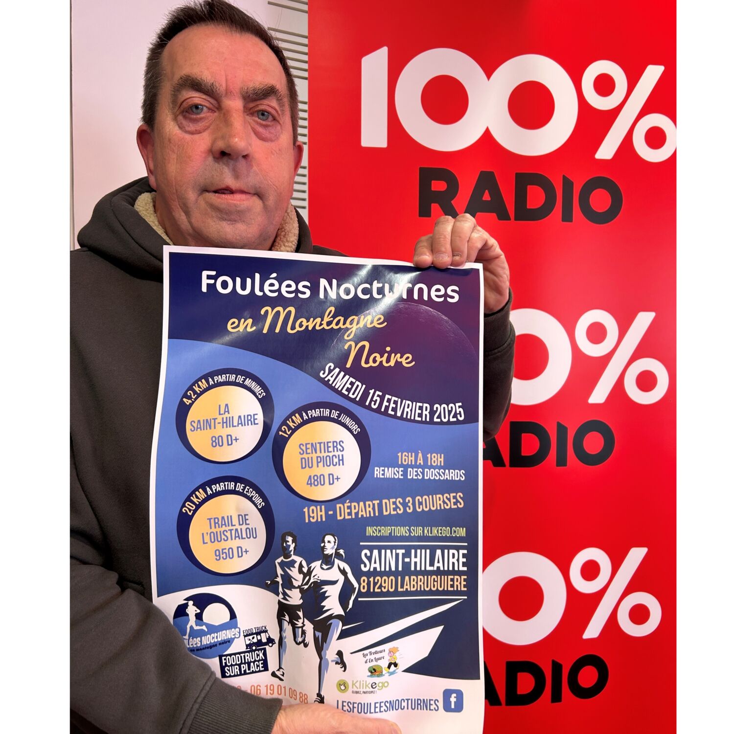 Podcast de l'émission 100% chez vous avec les Foulées Nocturnes en Montagne Noire episode artwork