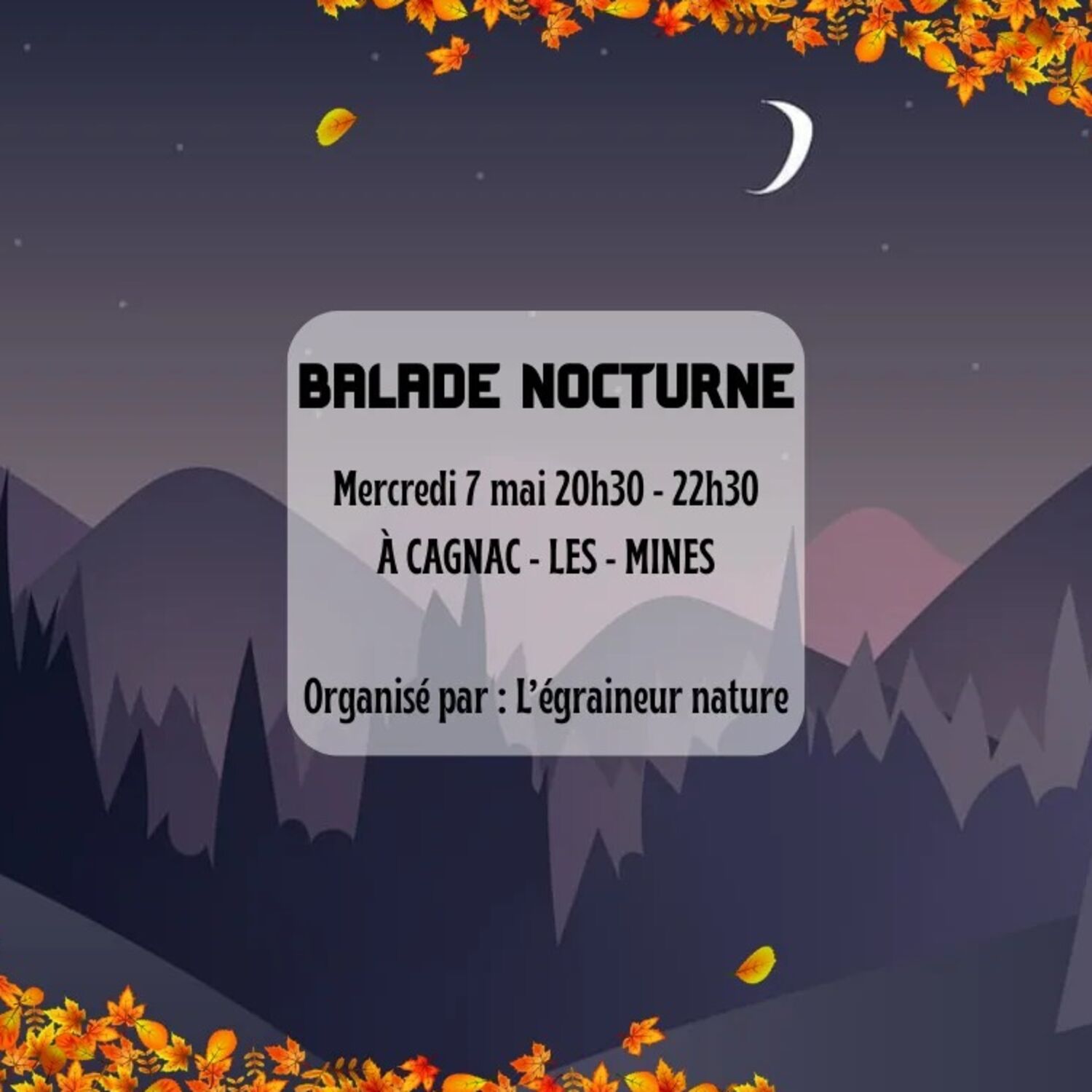 Podcast de l'émission 100% chez vous avec la Balade Nocturne à Cagnac Les Mines episode artwork