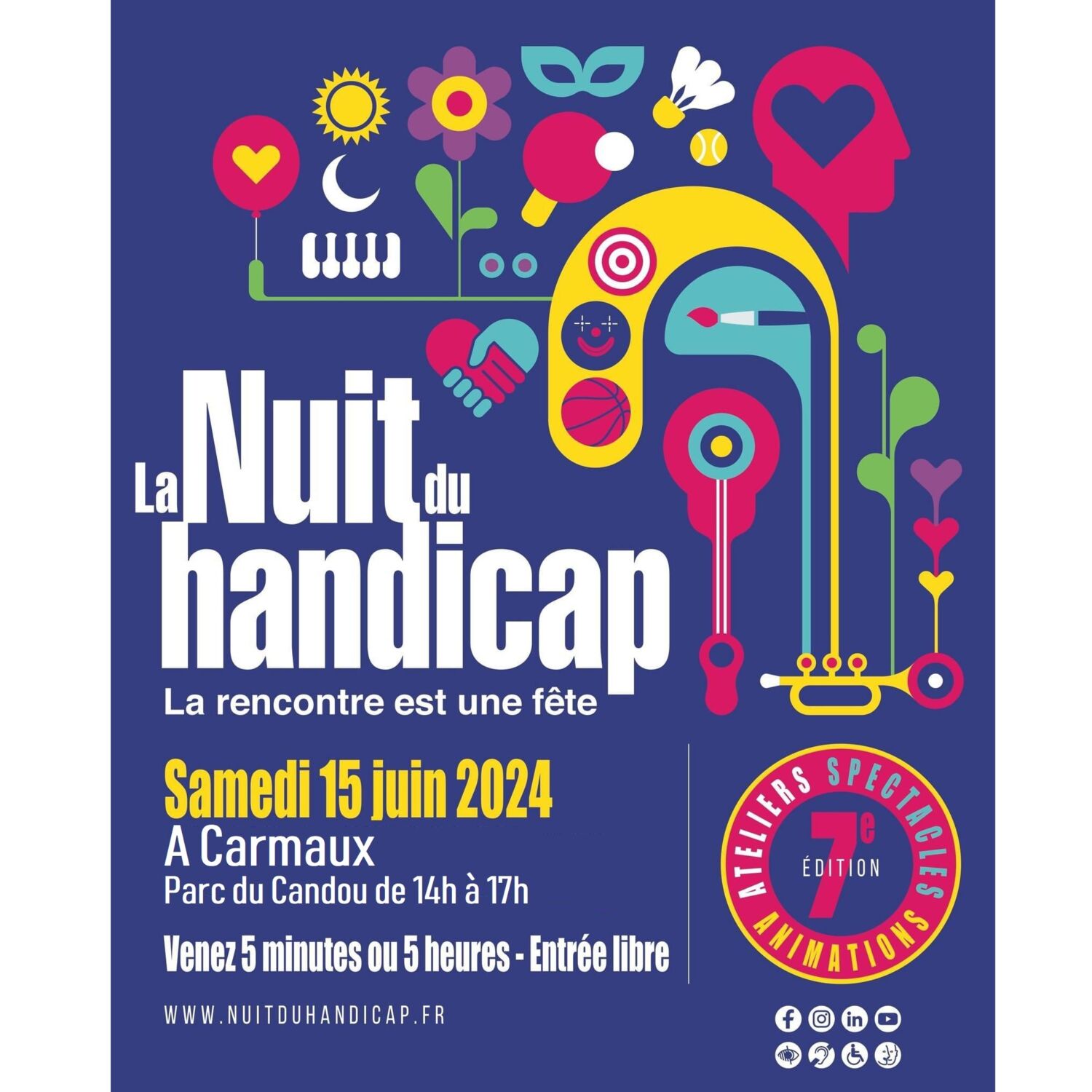 Podcast de l'émission 100% chez vous avec La Nuit du Handicap 2024 à Carmaux episode artwork