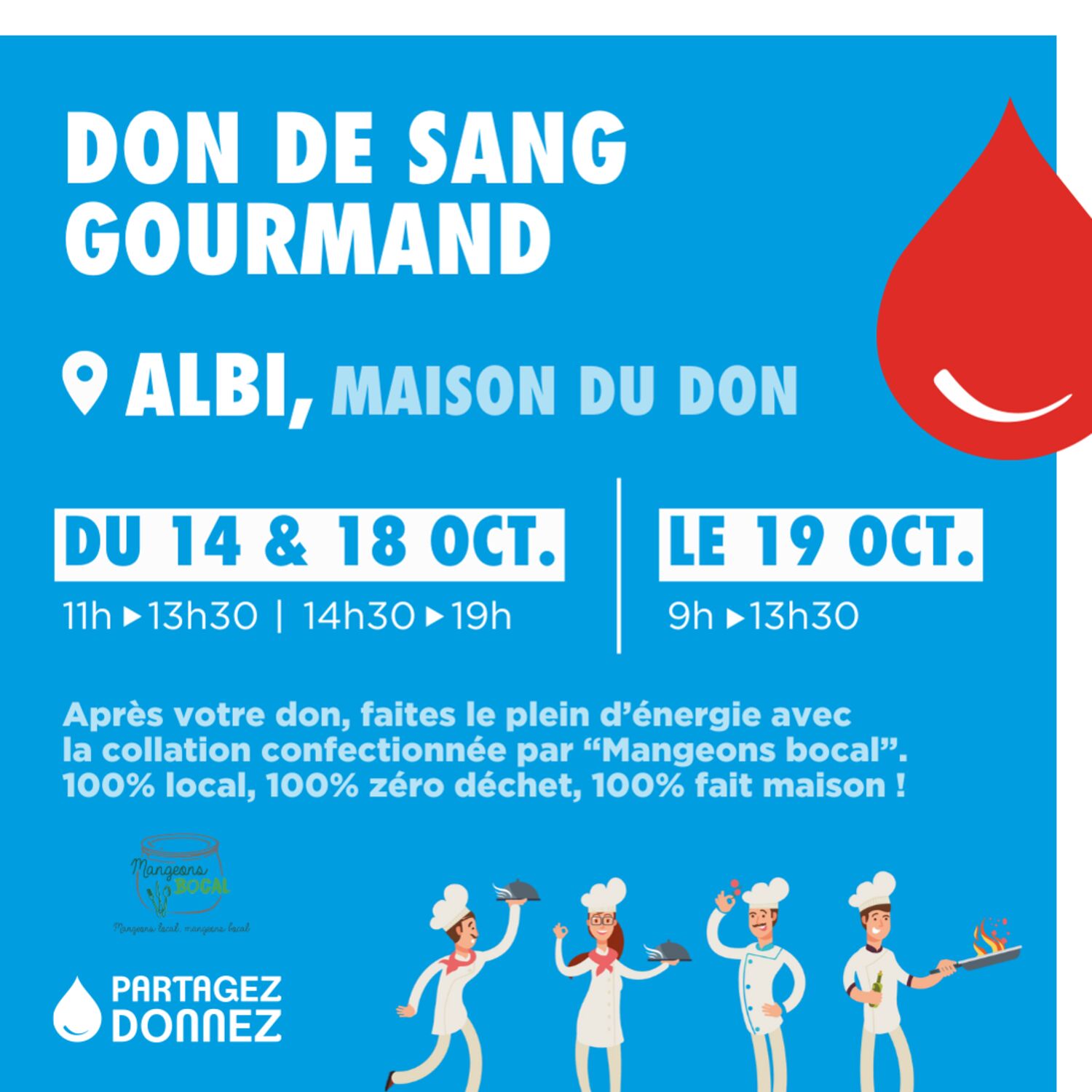 Podcast de l'émission 100% chez vous avec une collecte de sang gourmande episode artwork