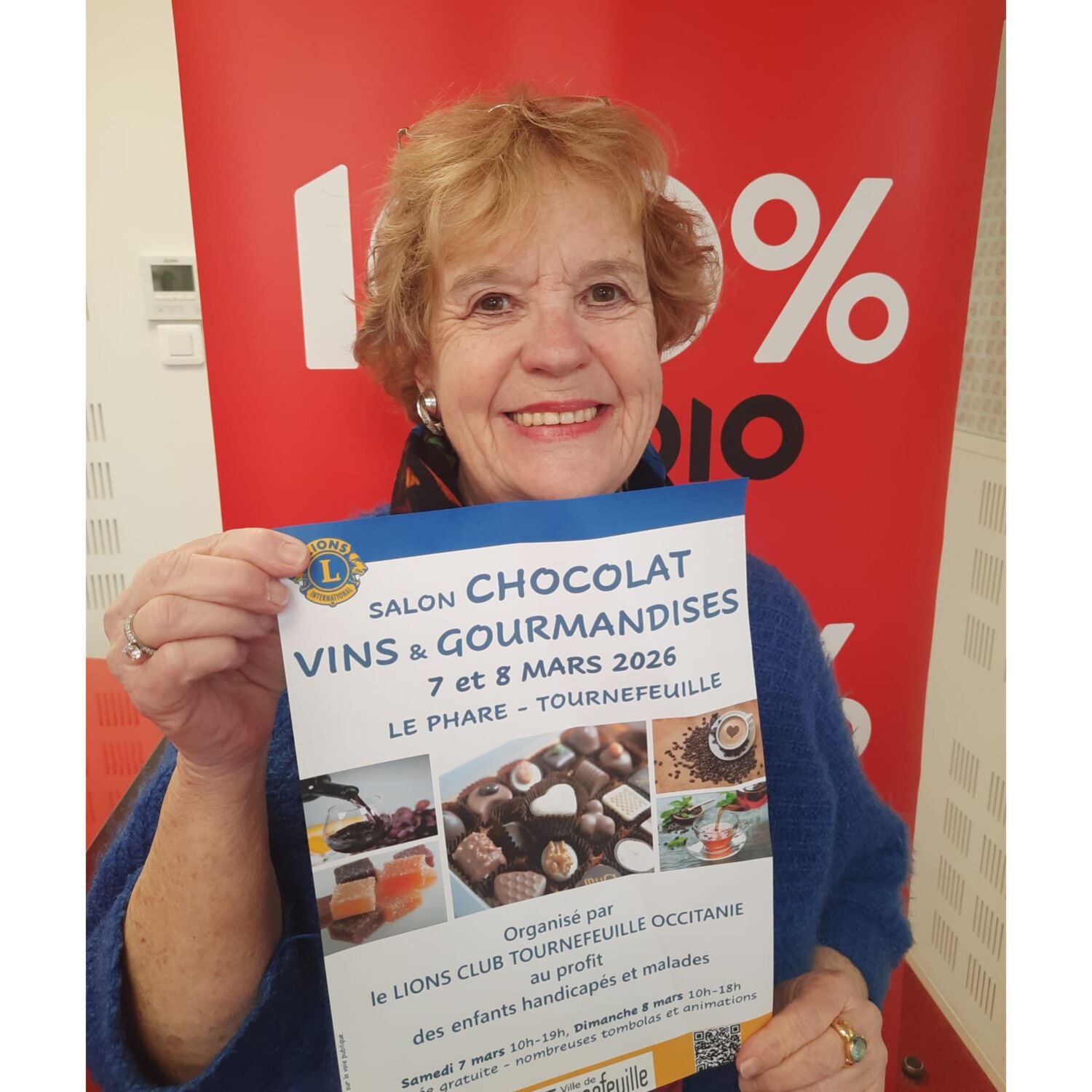 Salon chocolat, vins et gourmandises à Tournefeuille- Magali du LIONS CLUB sur 100% episode artwork