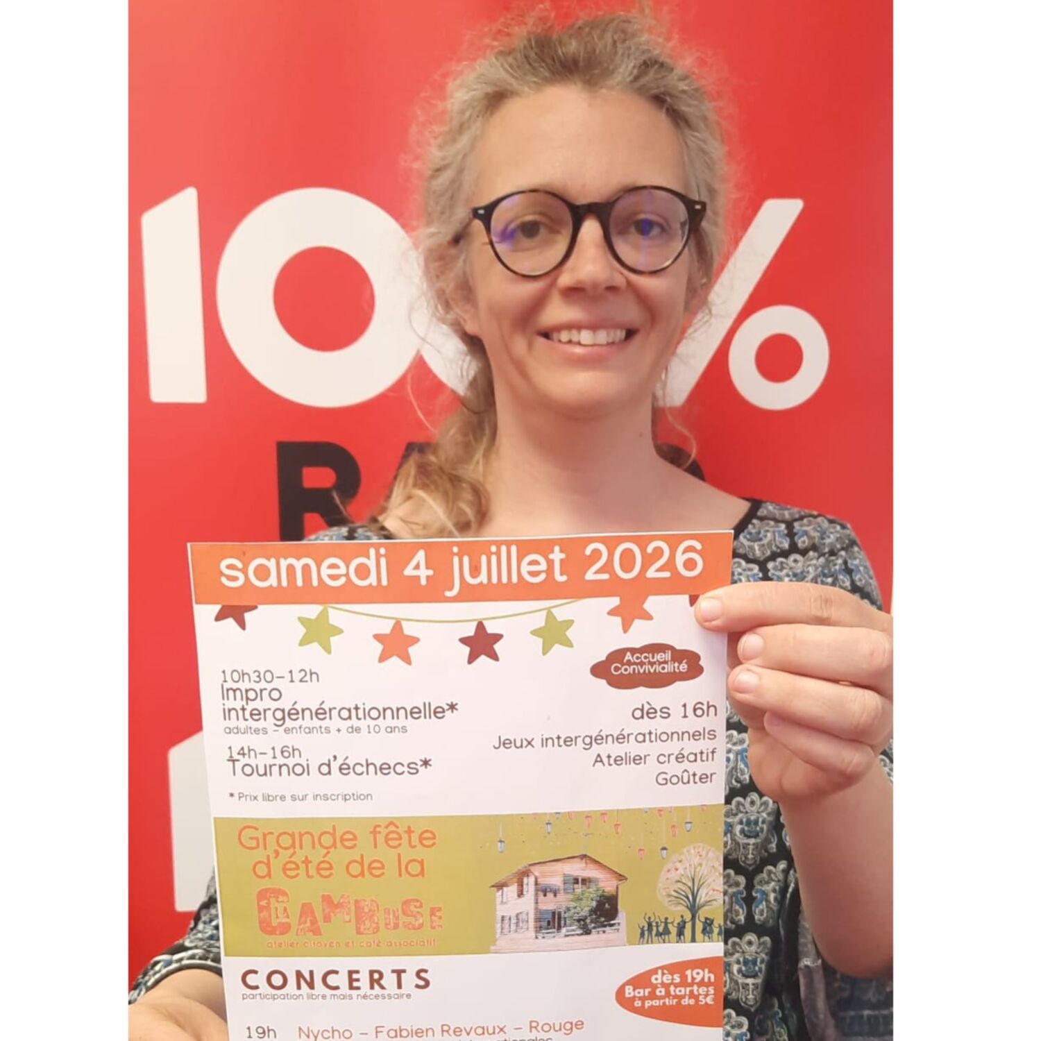 Rdv à LA CAMBUSE à PORTET le 4 juillet- Flora sur 100% radio episode artwork