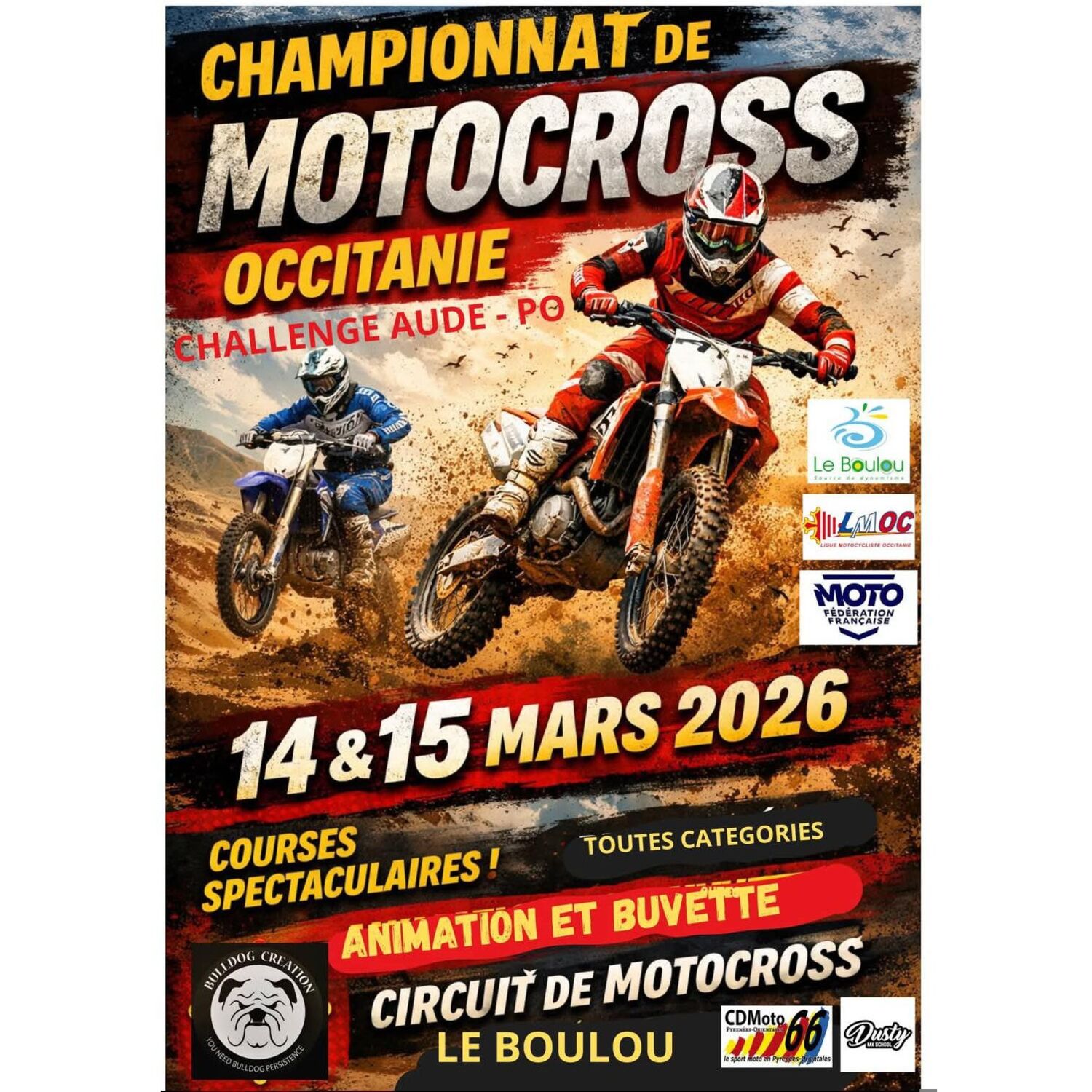 100% chez vous dans les PO avec Philippe : Championnat de Motocross au Boulou les 14 et 15 Mars episode artwork