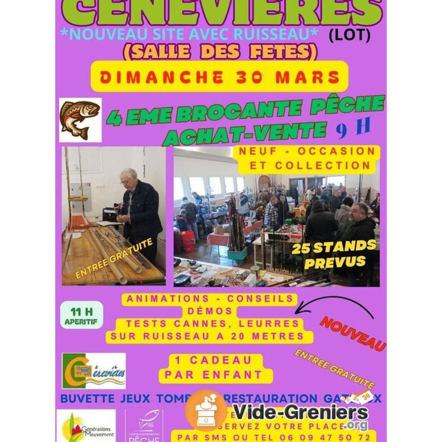 Podcast de l'émission 100% chez vous avec le Vide-greniers et brocante pêche à Cénevières episode artwork