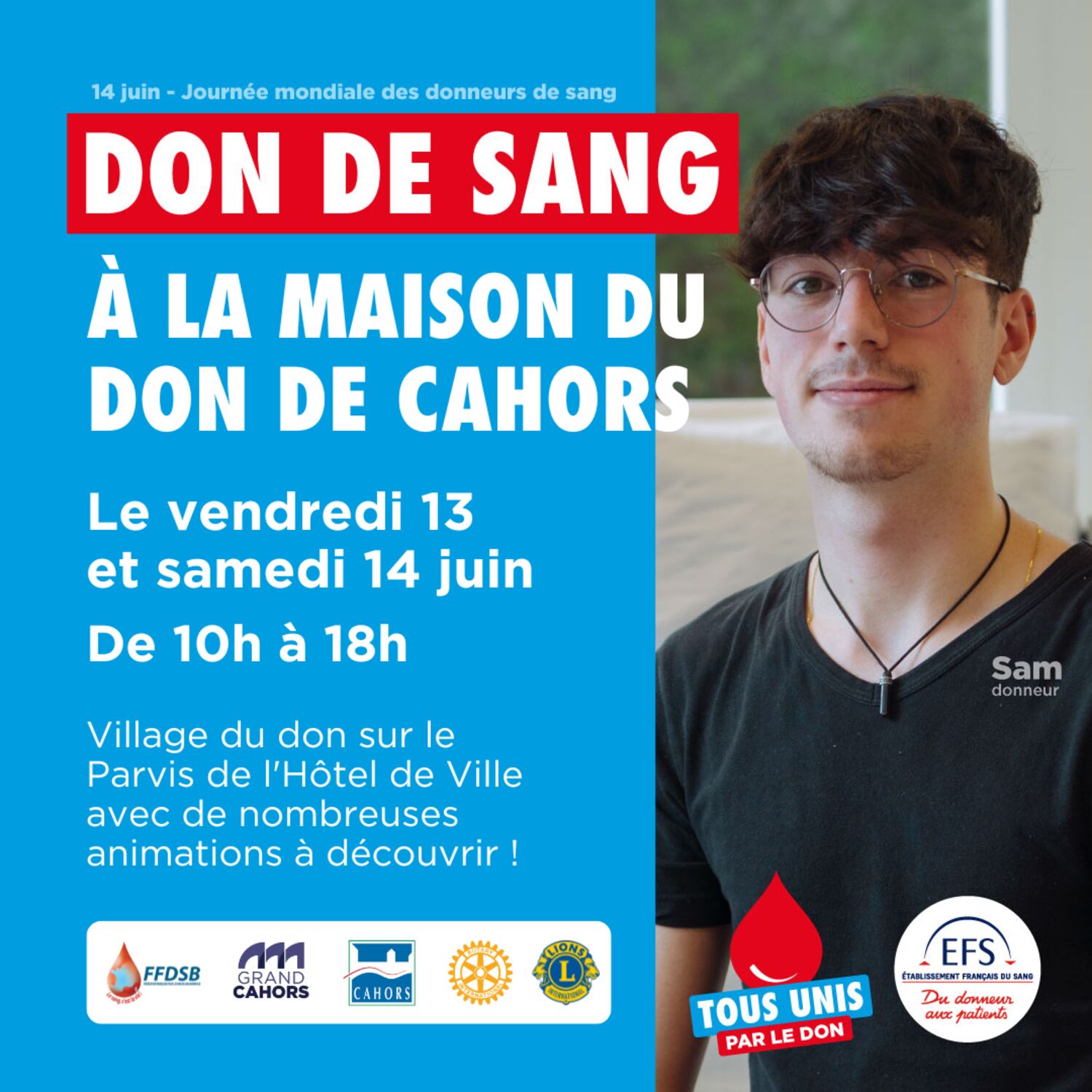 Podcast de l'émission 100% chez vous avec les collectes de sang dans le Lot episode artwork
