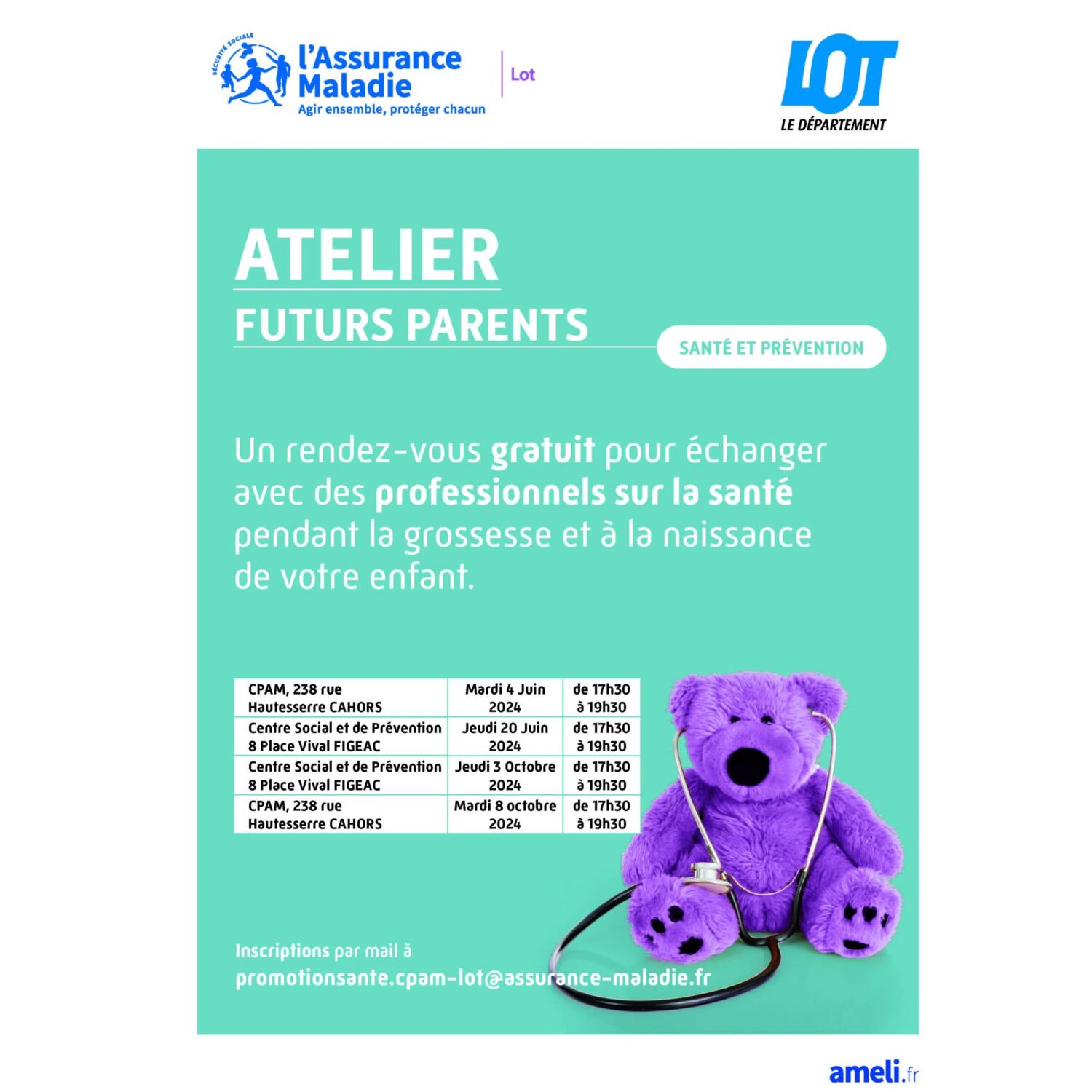Podcast de l'émission 100% chez vous avec les ateliers Futurs Parents de la CPAM du Lot episode artwork