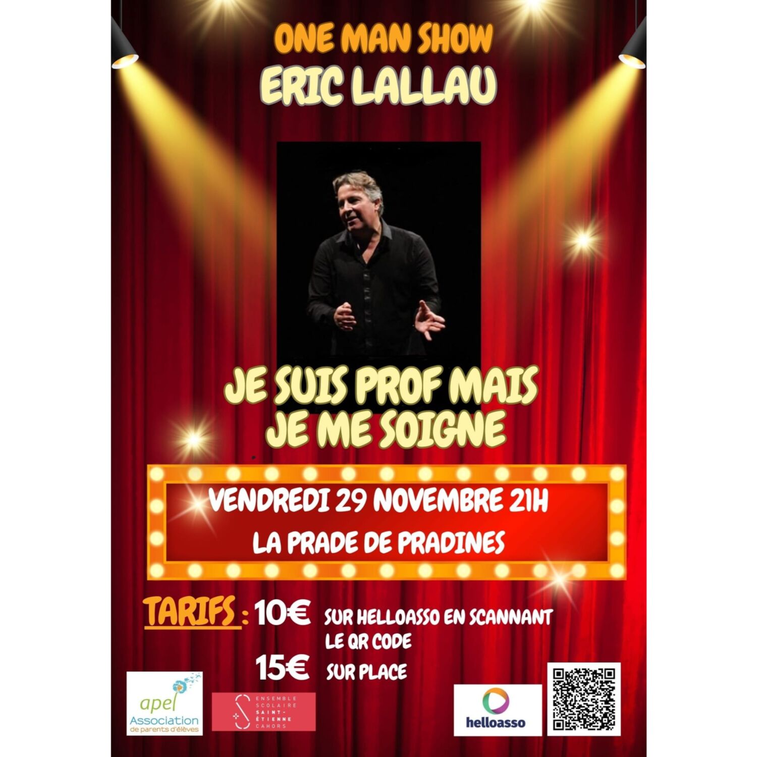 Podcast de l'émission 100% chez vous avec Eric Lallau pour le One man show « Je suis prof mais je me soigne » episode artwork