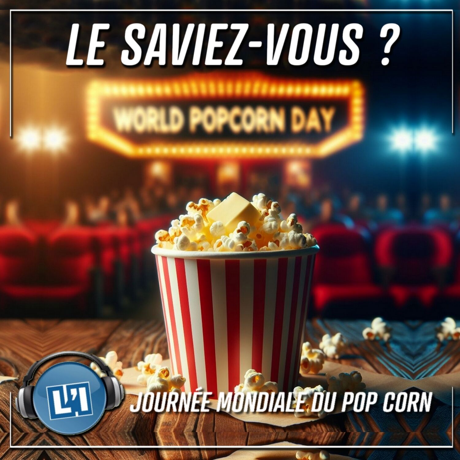 TOUT SAVOIR SUR LA JOURNÉE MONDIALE DU POP CORN episode artwork